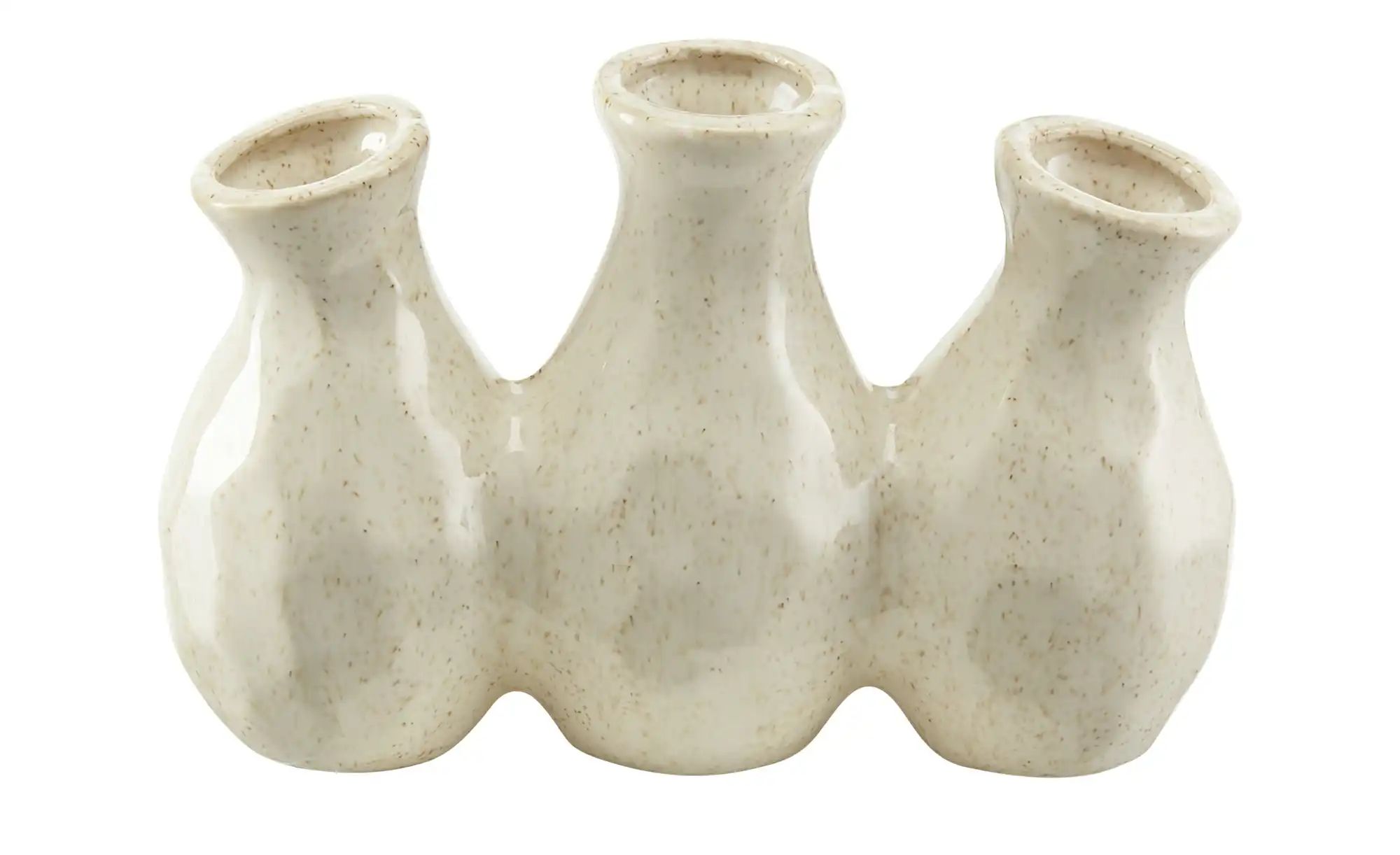 HOME STORY Vase  3er   ¦ creme ¦ Keramik ¦ Maße (cm): B: 18 H: 12 T: 6.0 Ac günstig online kaufen