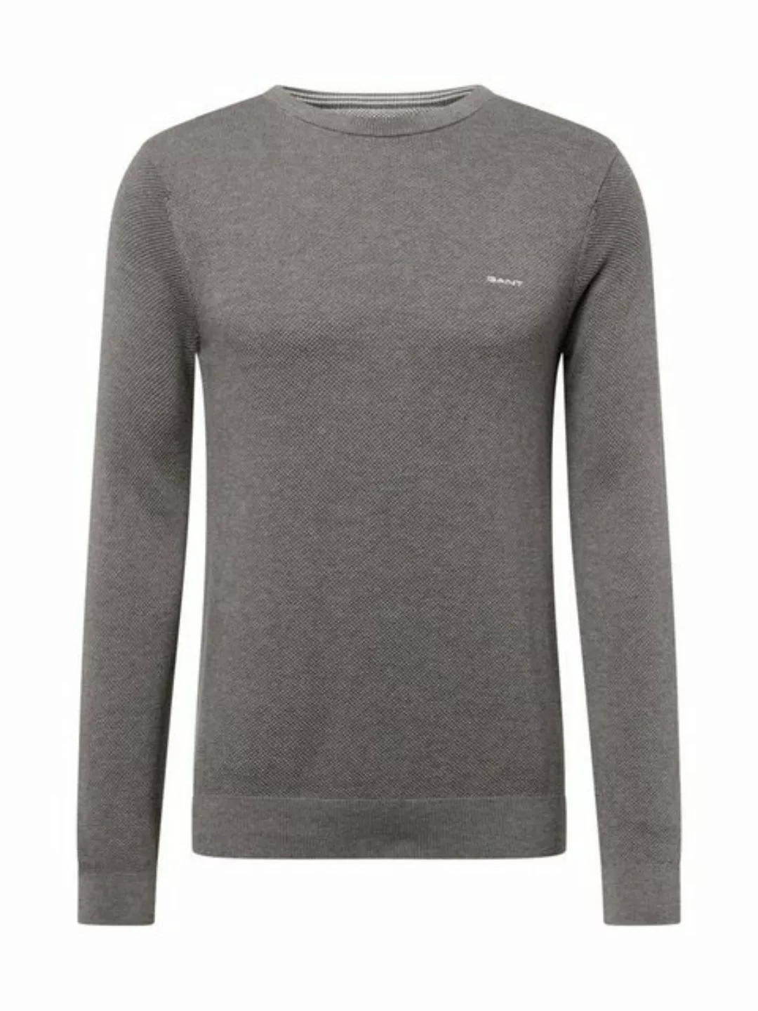 Gant Rundhalspullover COTTON PIQUE C-NECK mit Logostickerei auf der Brust günstig online kaufen