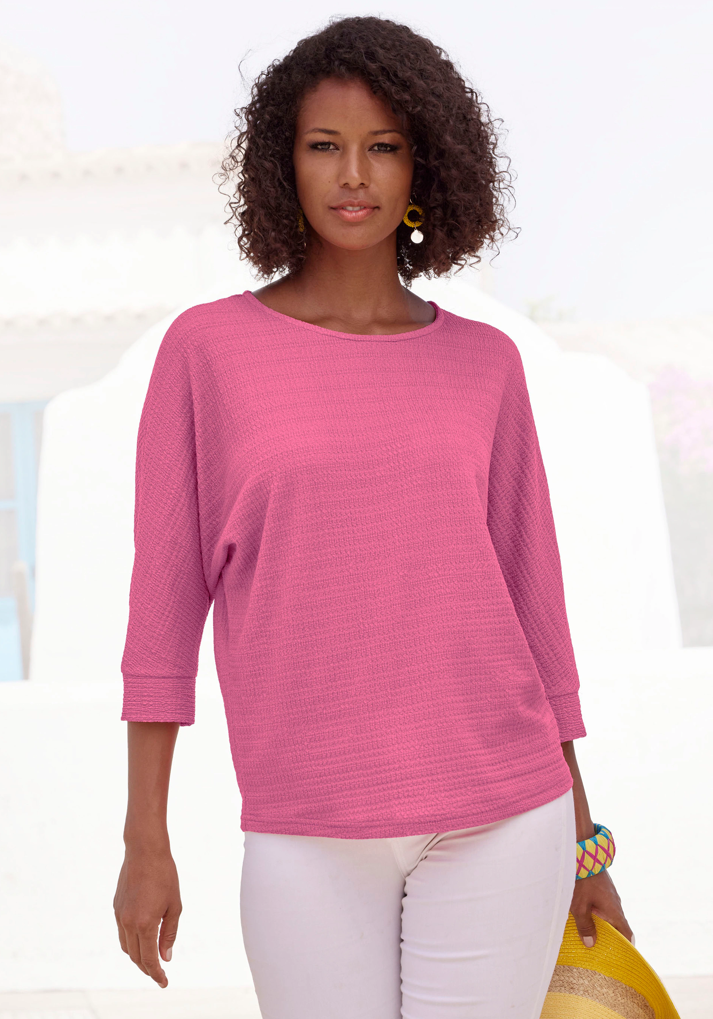 Vivance 3/4-Arm-Shirt "aus bügelfreier Crêpe-Qualität" günstig online kaufen