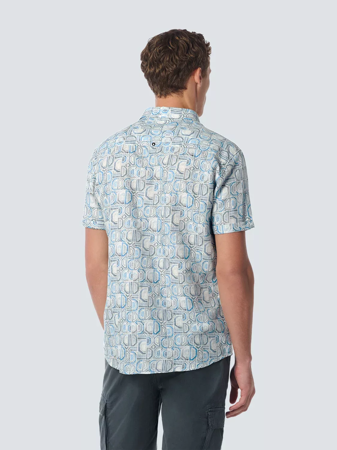 NO EXCESS Kurzarmhemd - Hemd mit Allover-Muster - Shirt Short Sleeve Jersey günstig online kaufen