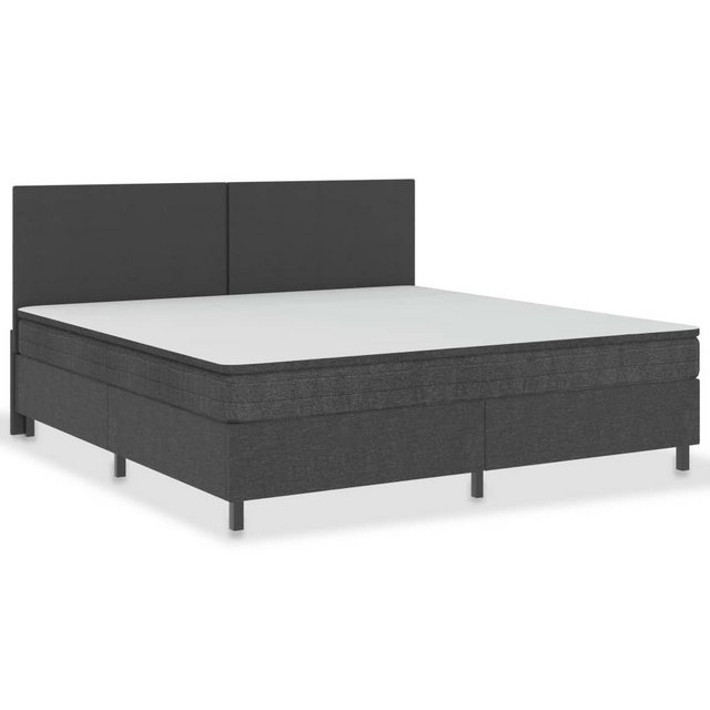 furnicato Bett Boxspringbett Dunkelgrau Stoff 200x200 cm günstig online kaufen