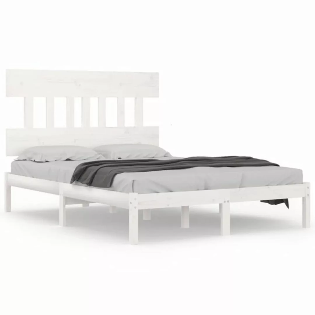 vidaXL Bettgestell Massivholzbett Weiß 180x200 cm 6FT Super King Bett Bettg günstig online kaufen