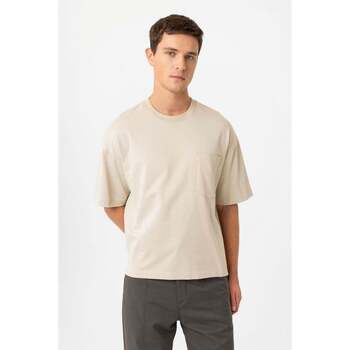 Antioch  T-Shirts & Poloshirts Akihiko Chest Pocket Cotton Crewneck T-Shirt günstig online kaufen