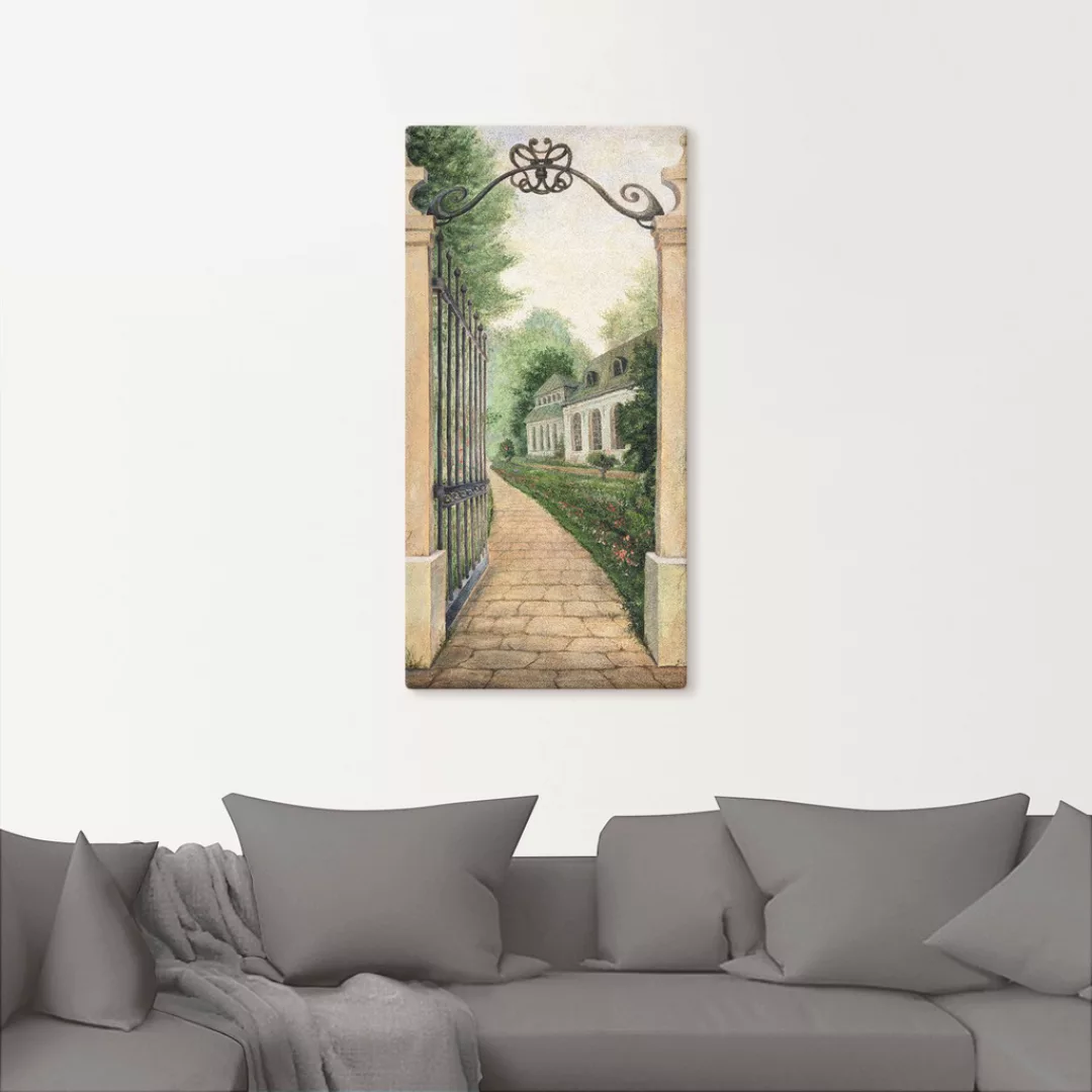 Artland Wandbild »Fresco - Blick durchs Gartentor«, Garten, (1 St.), als Le günstig online kaufen