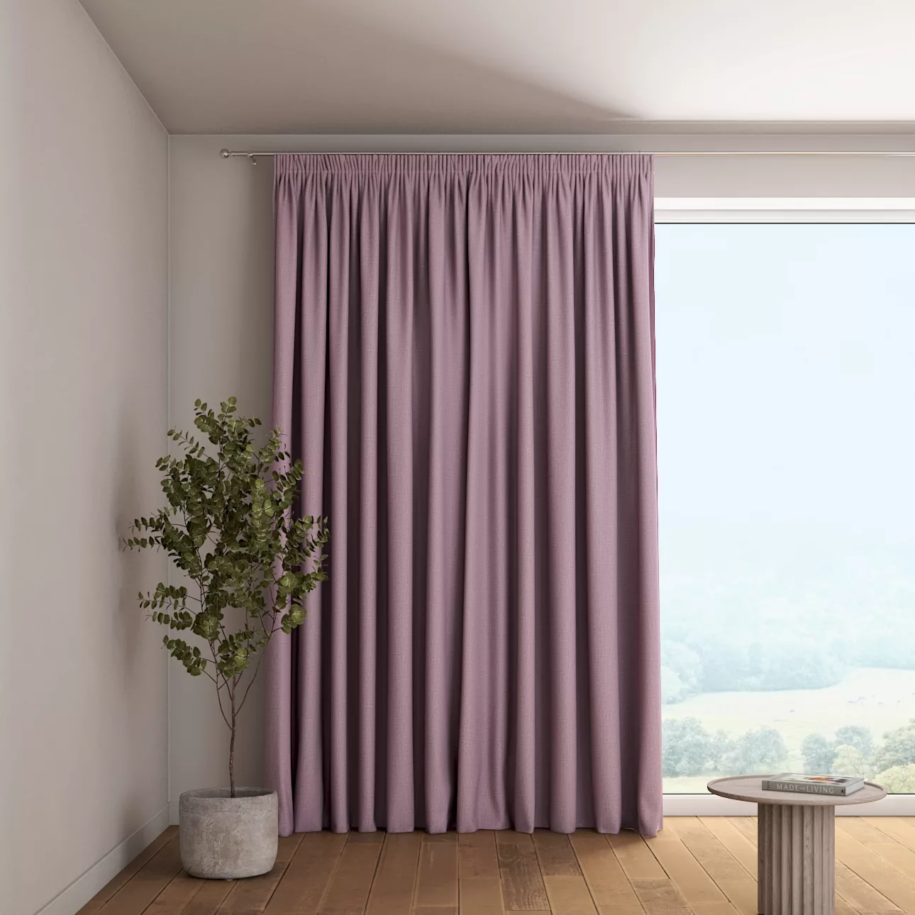 Vorhang mit Kräuselband, violett, Dimout 145 cm (269-60) günstig online kaufen