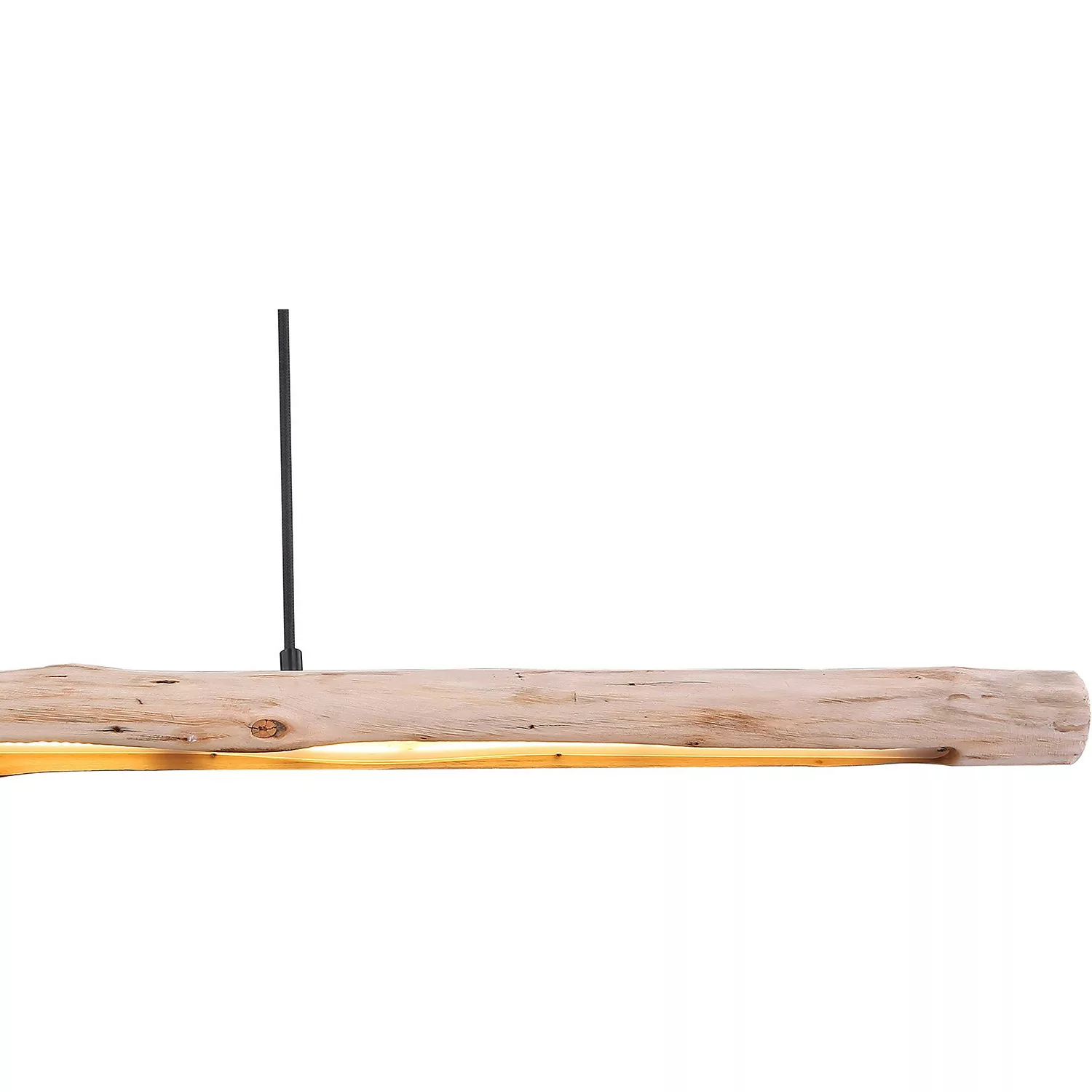 Globo LED-Hängeleuchte 120 cm Mella Holz naturfarben günstig online kaufen