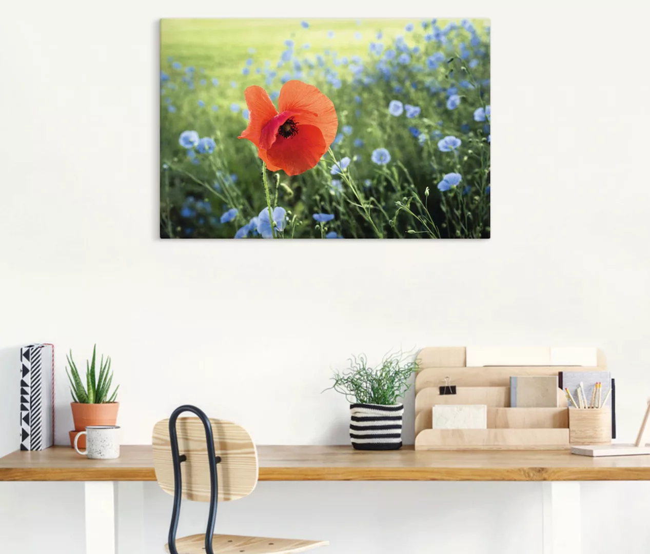 Artland Leinwandbild "Mohnblüte III", Blumenbilder, (1 St.) günstig online kaufen