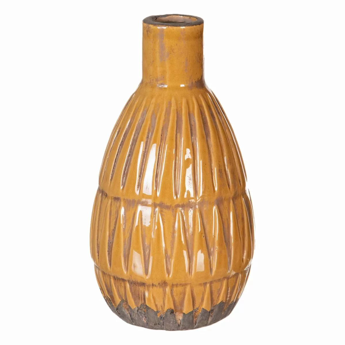 Vase 14 X 14 X 25,5 Cm Aus Keramik Senf günstig online kaufen