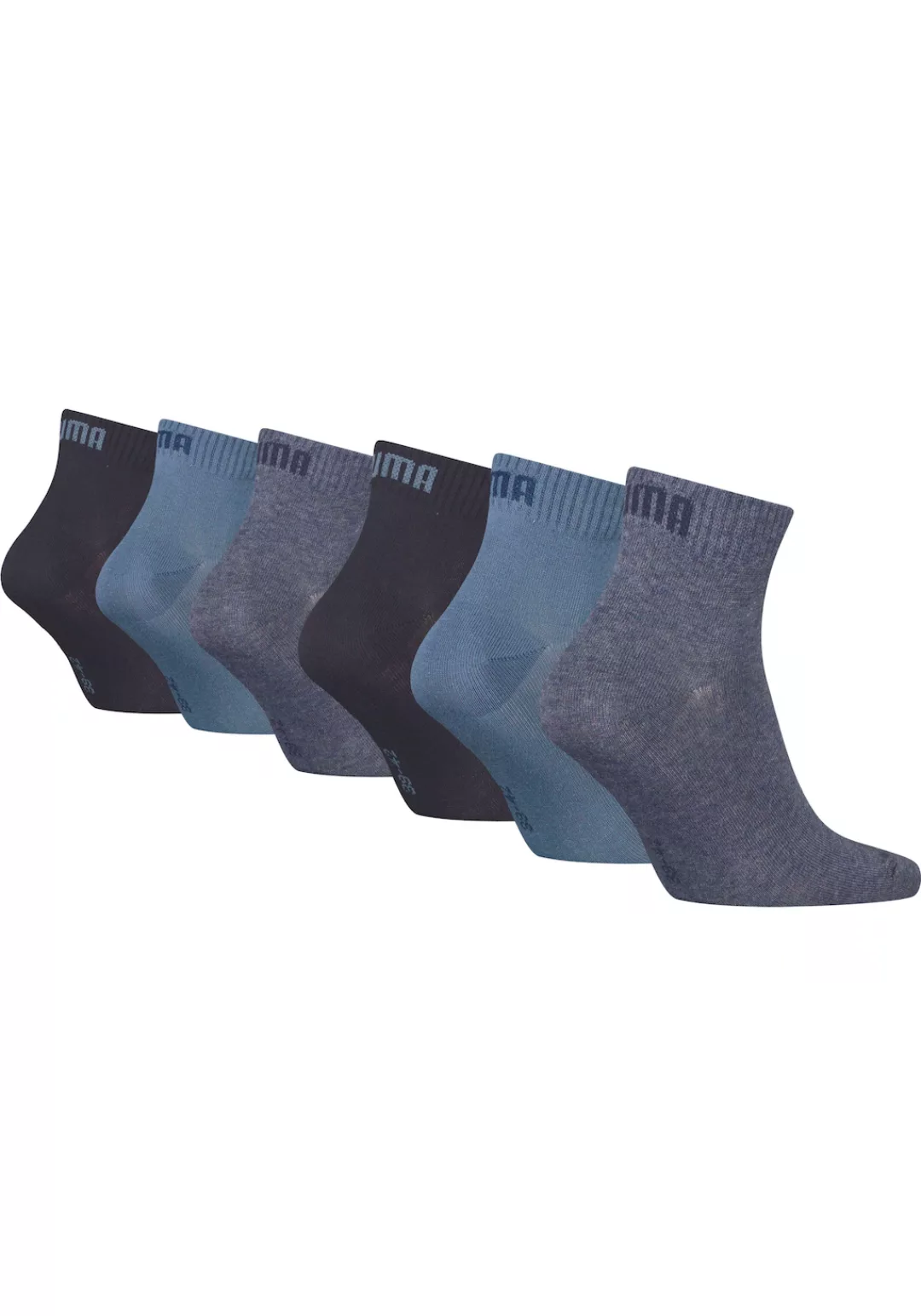 PUMA Kurzsocken "UNISEX QUARTER PLAIN 6P ECOM", (6 Paar), mit Logostickerei günstig online kaufen