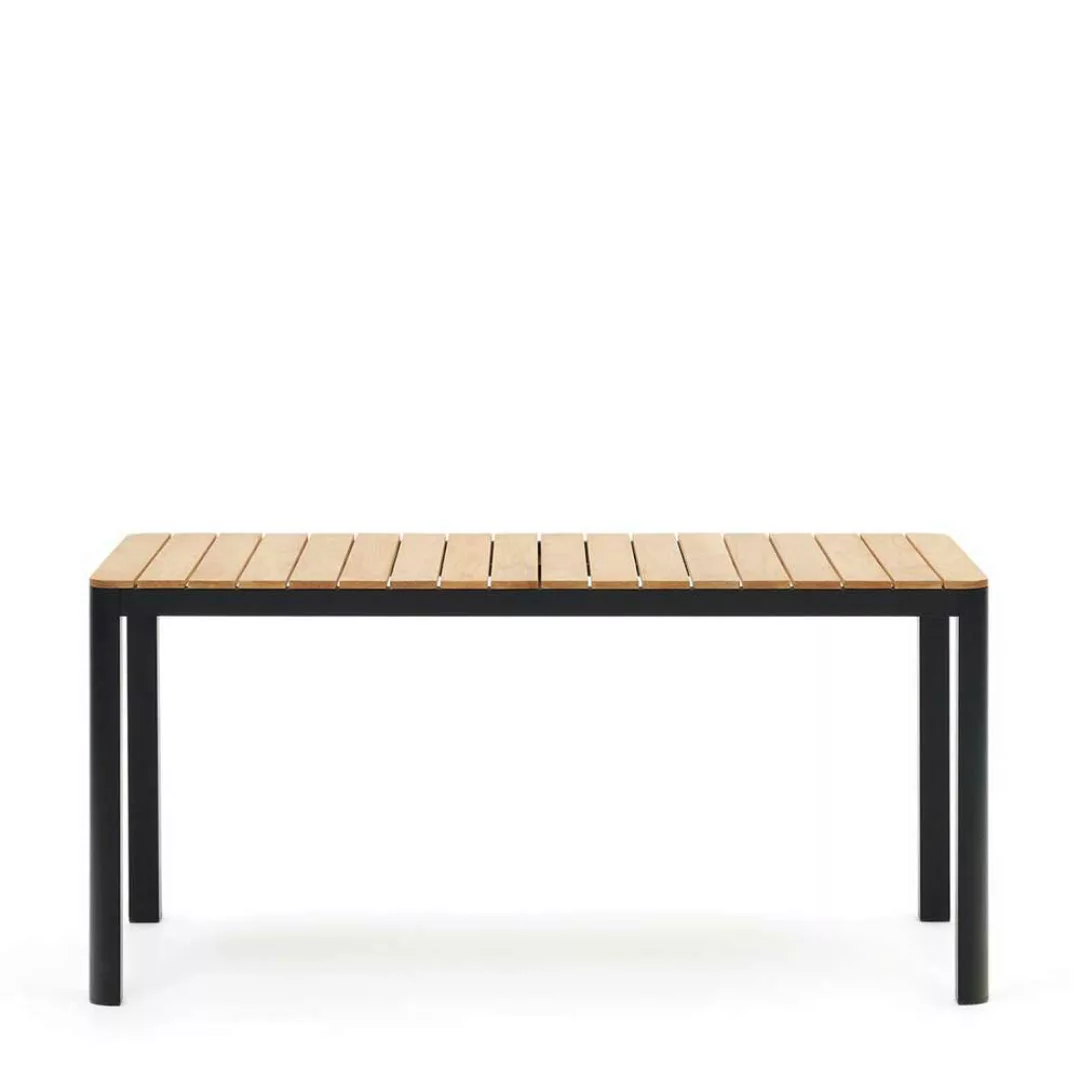 Terrassen Esstisch modern aus Teak Massivholz Aluminium günstig online kaufen