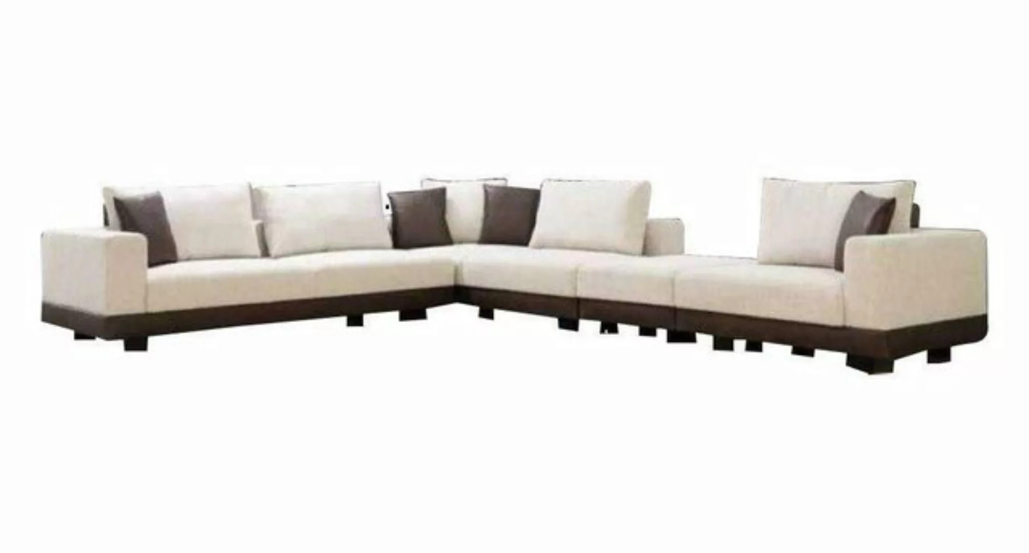 JVmoebel Ecksofa Wohnzimmer Ecksofa Luxus L-Form Couch Textil Möbel Holzges günstig online kaufen