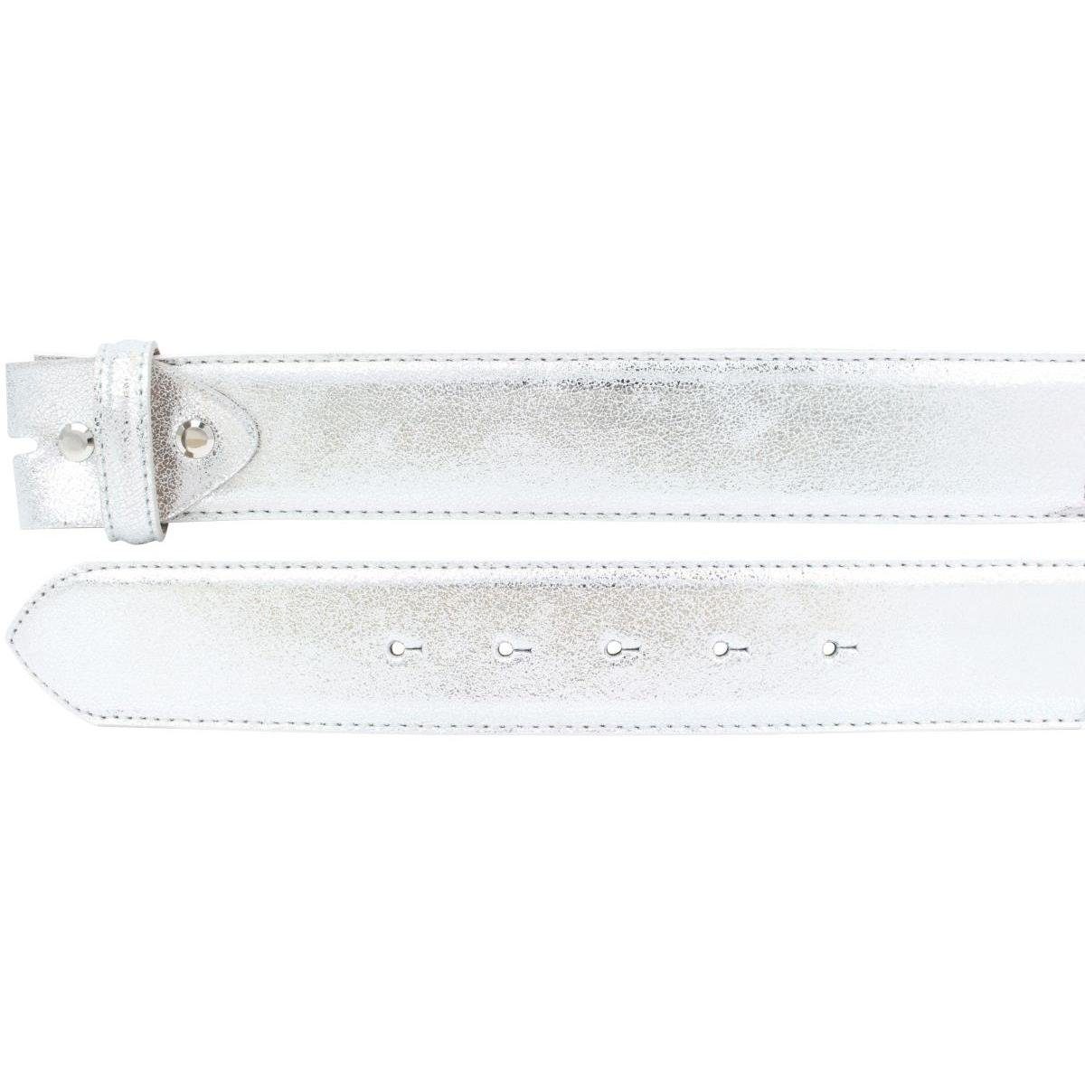 BELTINGER Ledergürtel Hochwertiger Wechselgürtel Metall-Optik ohne günstig online kaufen