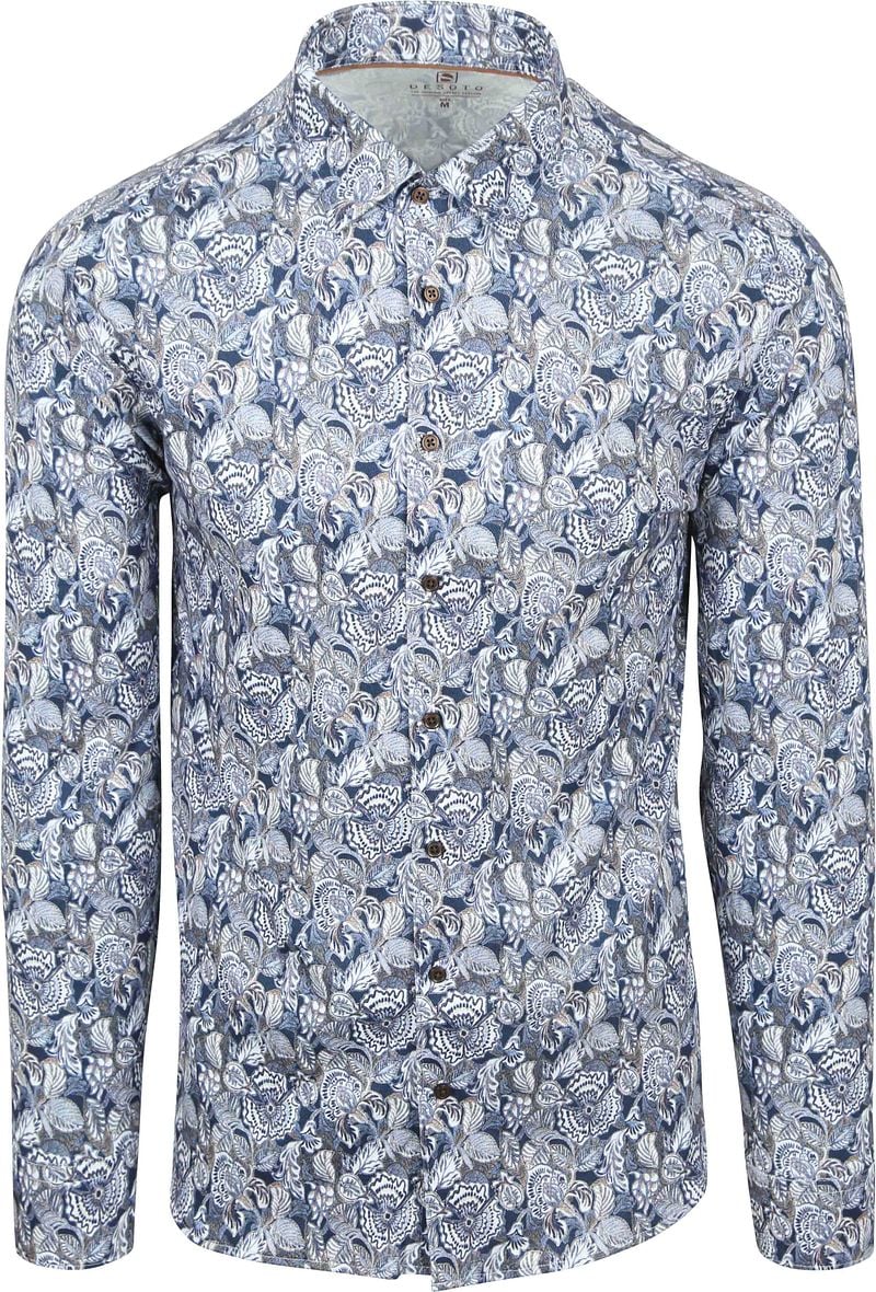 DESOTO Hemd Druck Blumen Blau  - Größe XXL günstig online kaufen