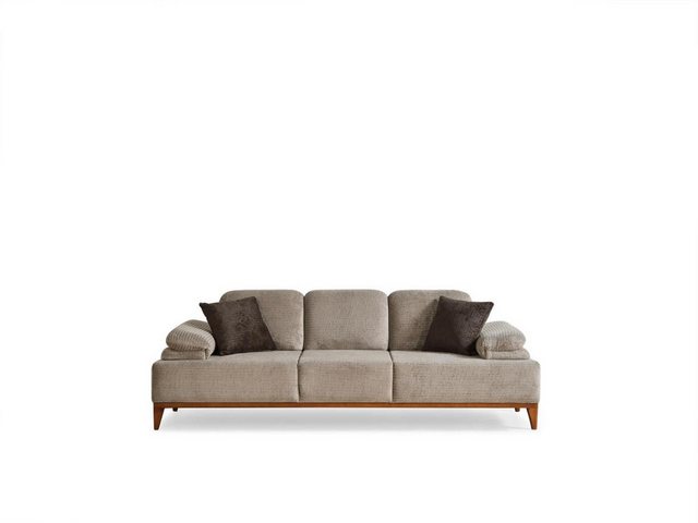 Xlmoebel 3-Sitzer Modernes Beige-Stoffsofa mit drei Sitzplätzen, Hergestell günstig online kaufen