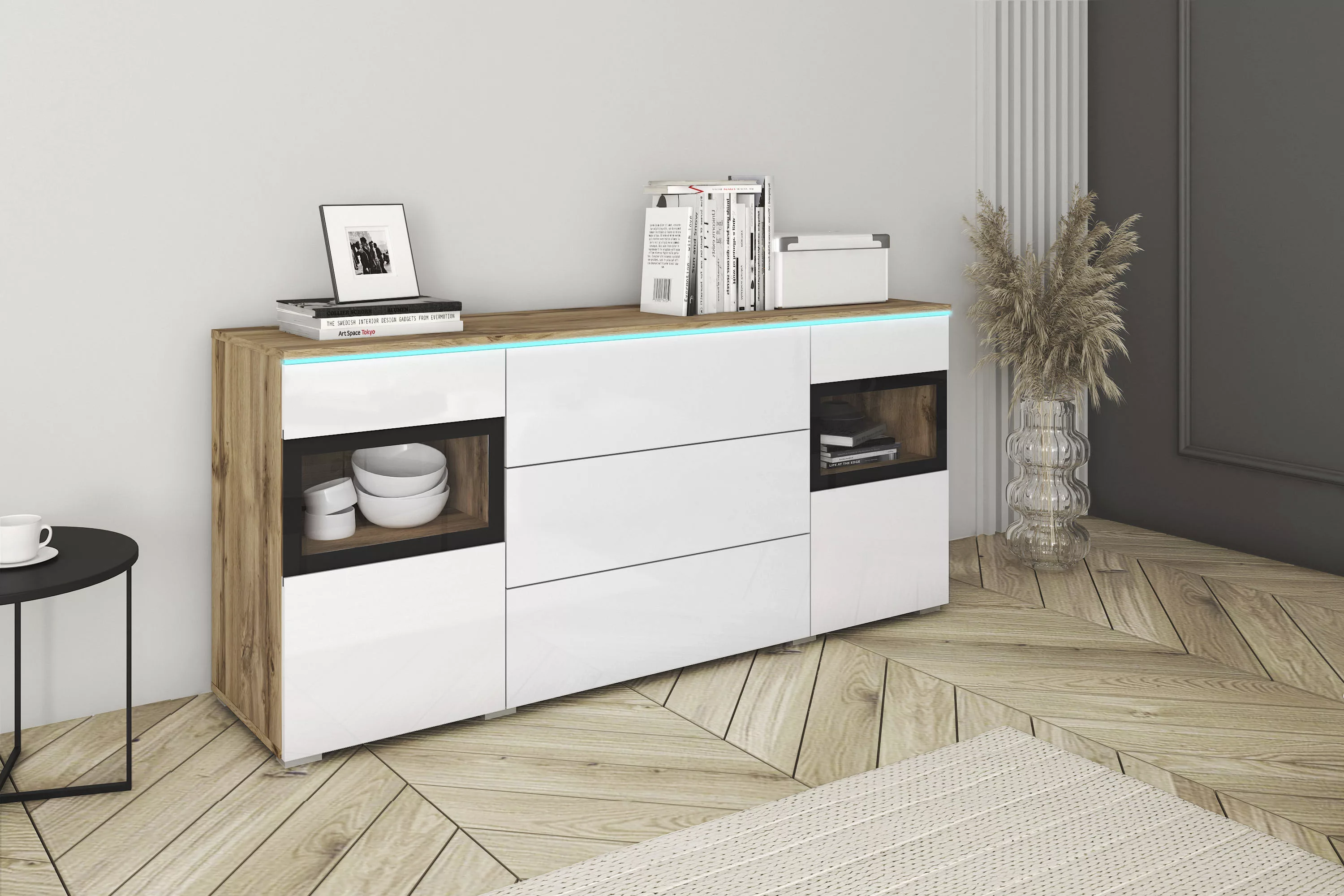 INOSIGN Sideboard "VERA", moderne grifflose Kommode Breite 150 cm, Einlegeb günstig online kaufen