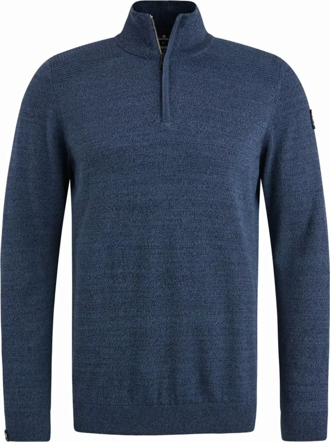 Vanguard Pullover Half Zip Melange Dunkelblau - Größe L günstig online kaufen