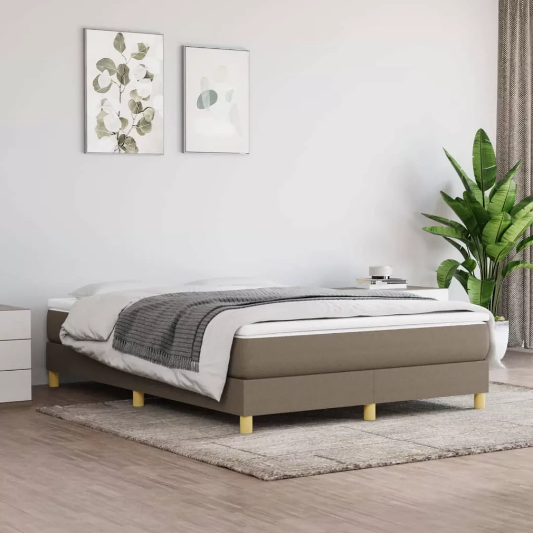 Vidaxl Boxspringbett Taupe 140x190 Cm Stoff günstig online kaufen