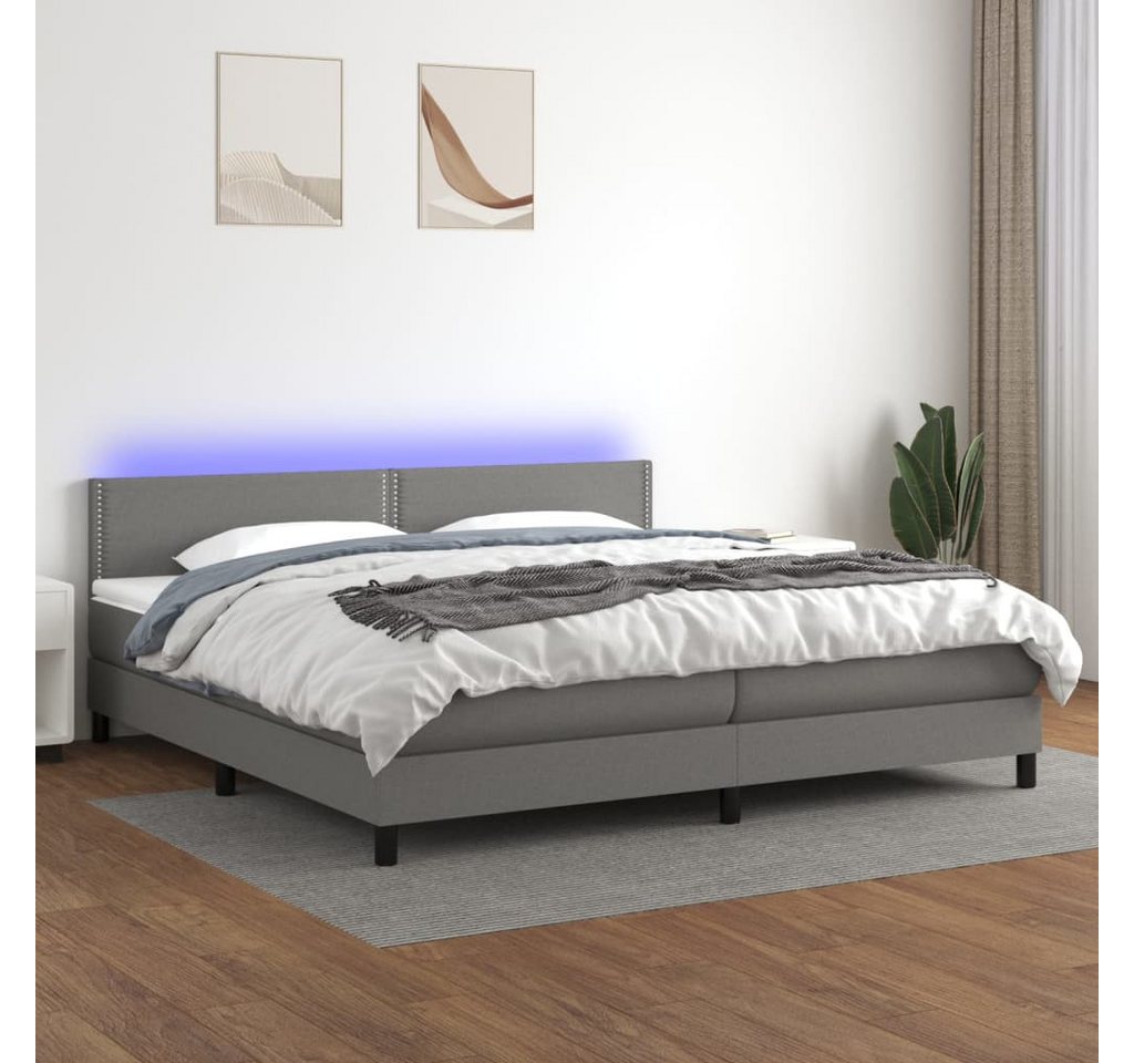 vidaXL Boxspringbett Bett Boxspringbett komplett mit Matratze & LED Stoff ( günstig online kaufen