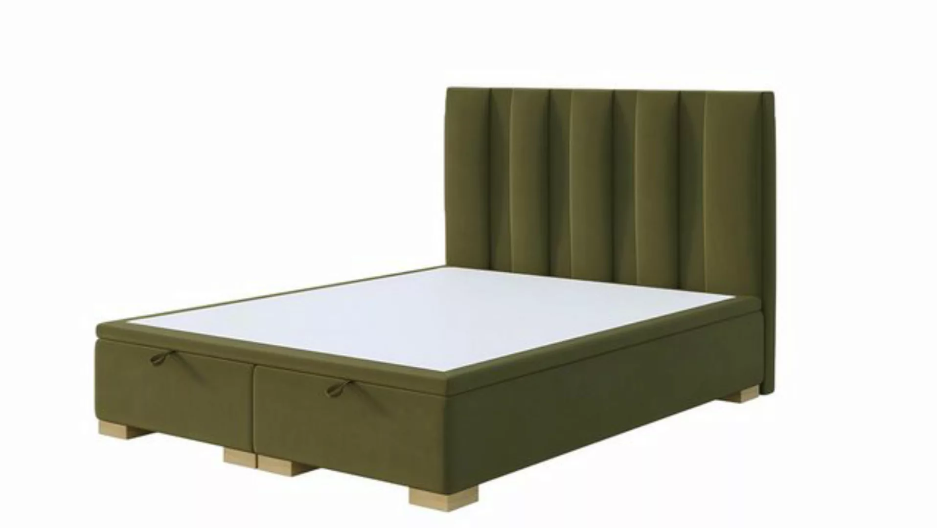 Xlmoebel Bett Grünes Polster-Doppelbett für modernes Design im Schlafzimmer günstig online kaufen