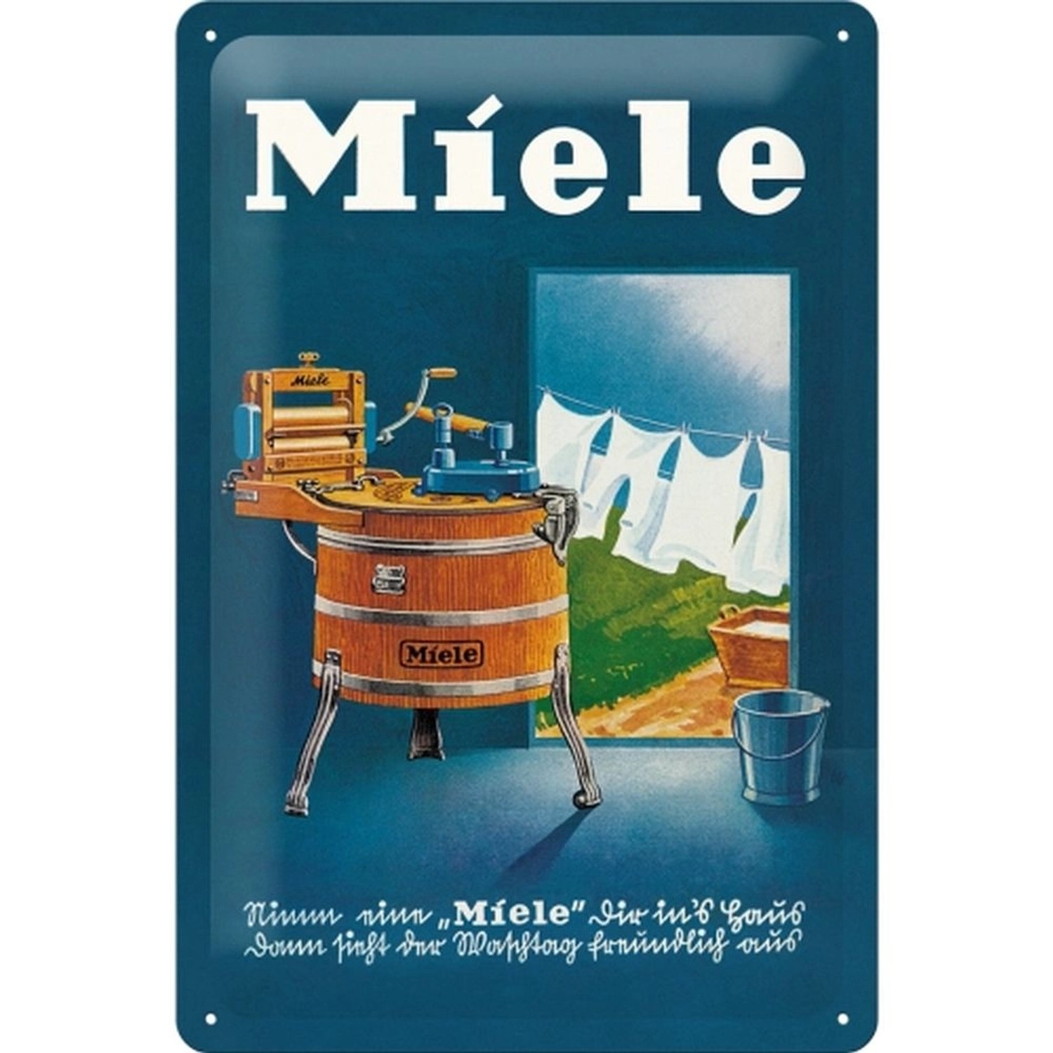 Nostalgic-Art Blechschild 20 x 30cm - Traditionsmarken - Miele - Waschbotti günstig online kaufen