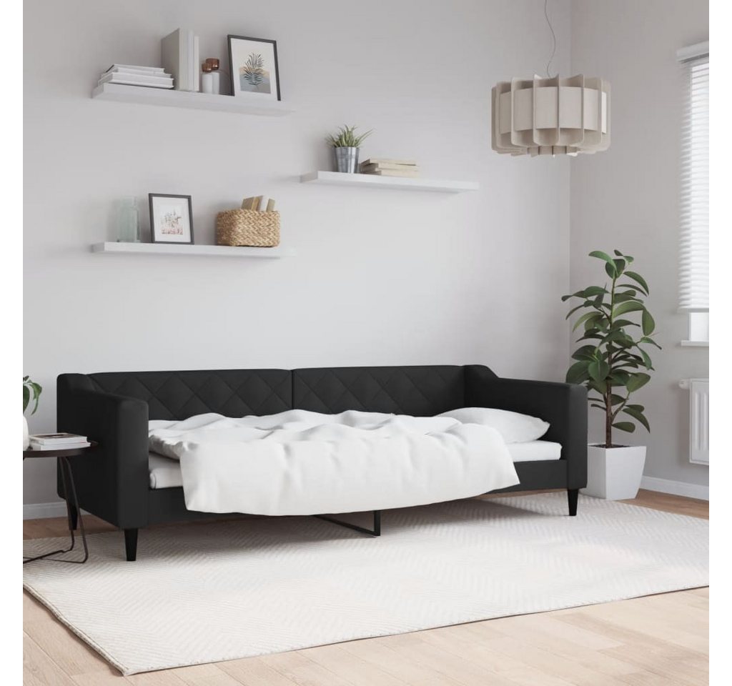 vidaXL Gästebett Gästebett Tagesbett Schwarz 80x200 cm Stoff Bett Bettgeste günstig online kaufen