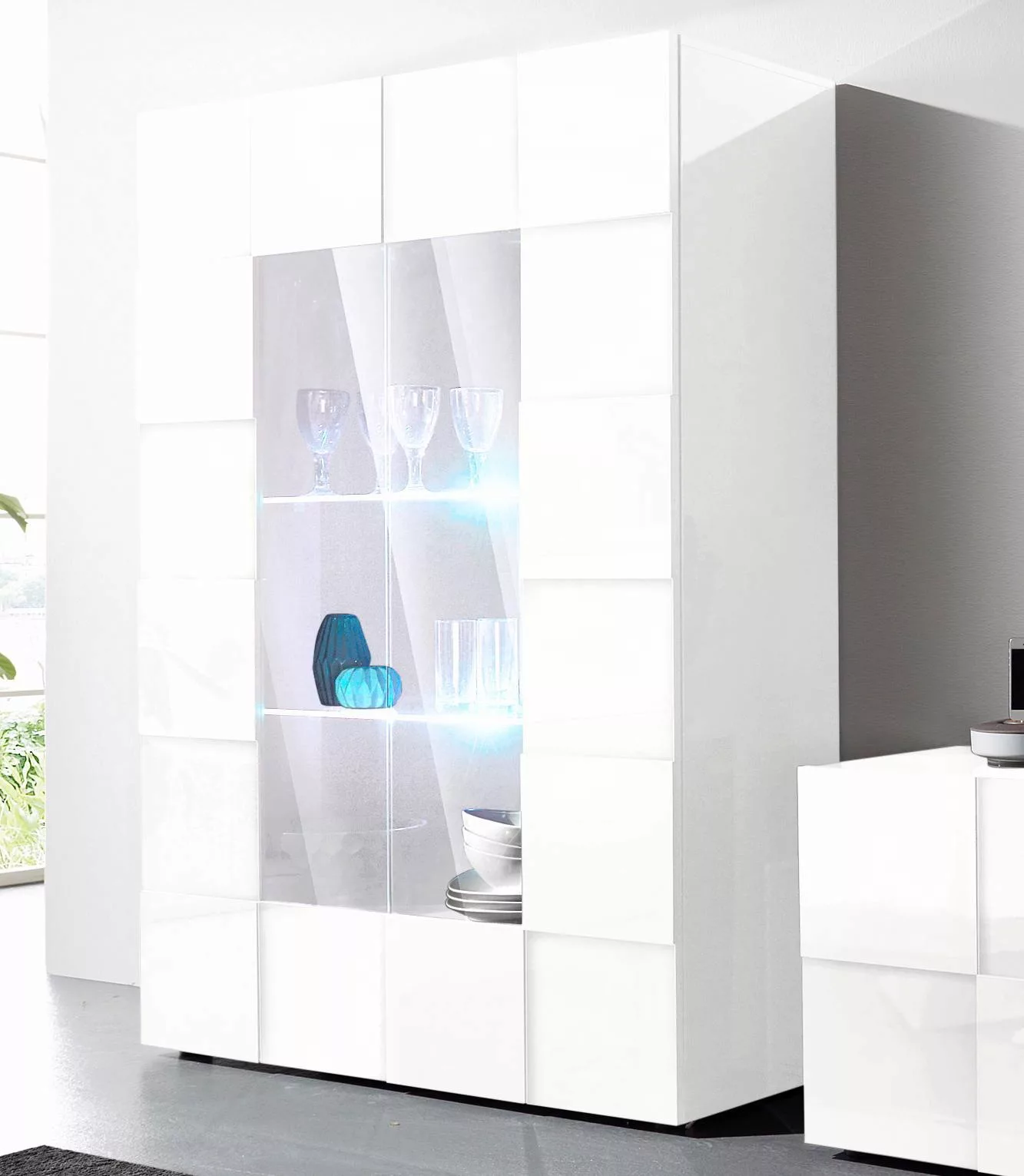INOSIGN Vitrine "Dama Höhe 166 cm, Breite 121 cm, Stauraumvitrine mit 2 Tür günstig online kaufen