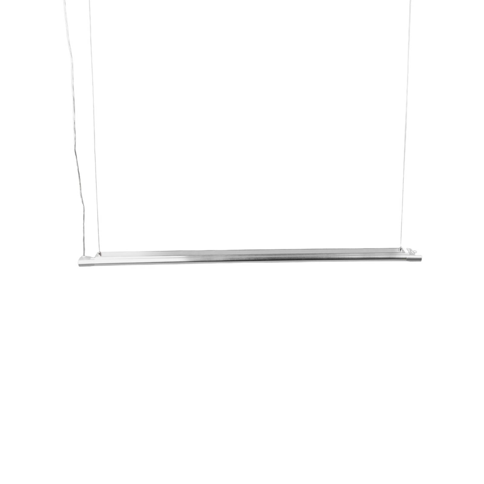 LED-Pendelleuchte Vinca, Länge 120 cm, weiß/silber günstig online kaufen