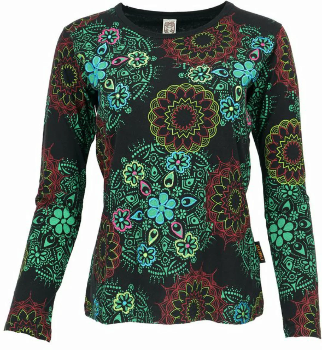 Guru-Shop Longsleeve Besticktes Langarmshirt Hippie chic Retro -.. alternat günstig online kaufen