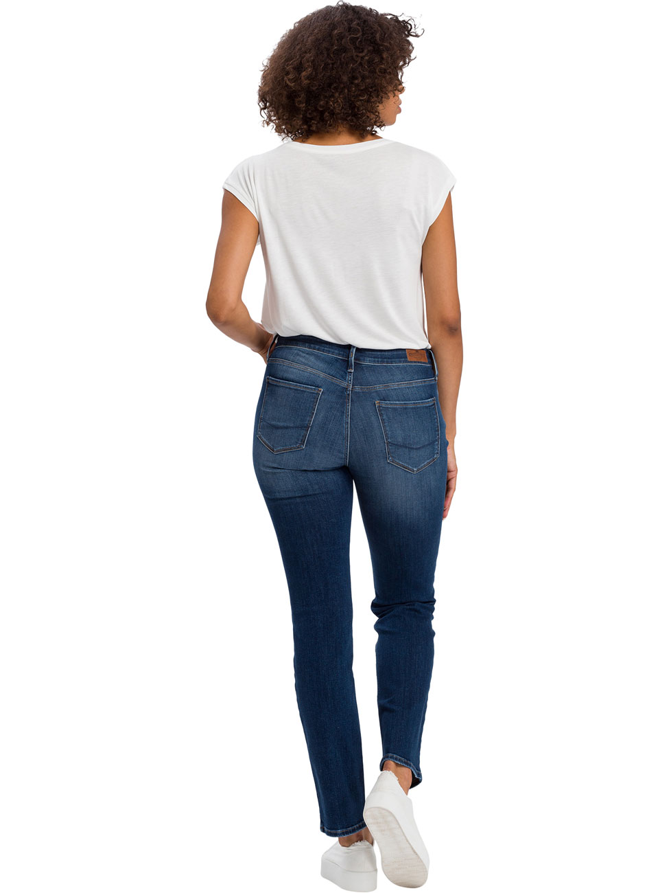 Cross Jeans Damen Jeans Rose - Regular Fit - Blau - Crinkle Dark Blue günstig online kaufen