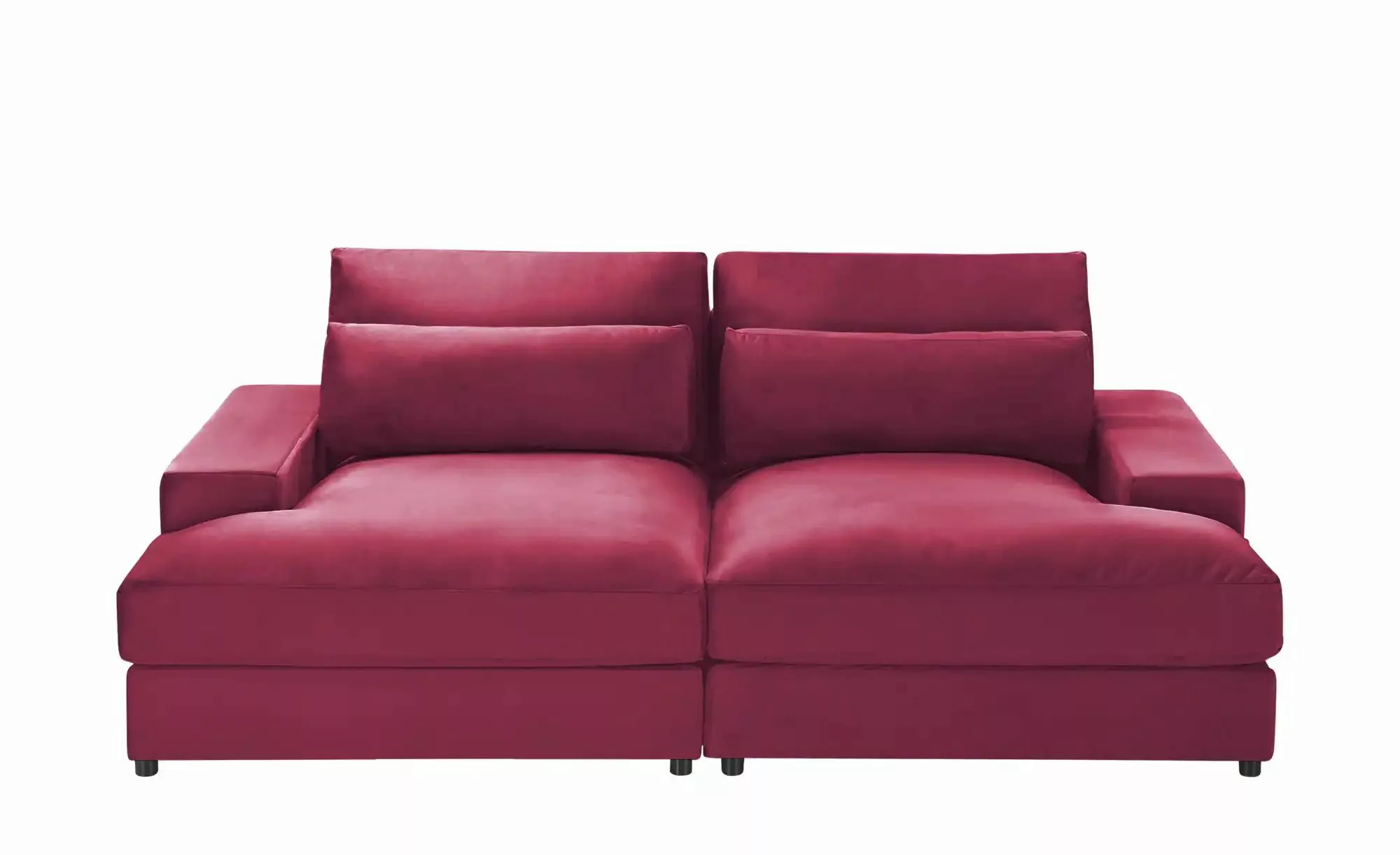 Lounge Sofa  Branna ¦ rot ¦ Maße (cm): B: 232 H: 88 T: 164.0 Polstermöbel > günstig online kaufen