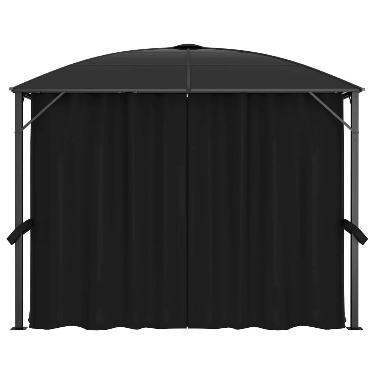 Pavillon Mit Vorhängen 300 X 300 X 265 Cm Anthrazit günstig online kaufen