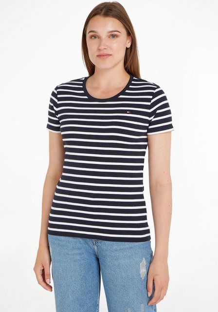 Tommy Hilfiger T-Shirt SLIM CODY RIB C-NK SS mit dezenter Tommy Hilfiger Lo günstig online kaufen