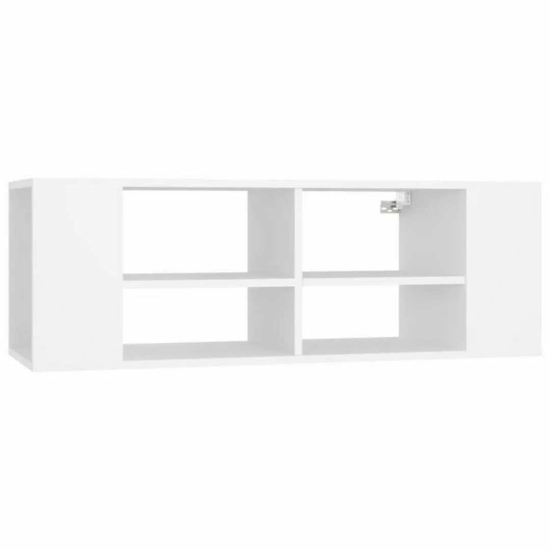 furnicato TV-Schrank TV-Wandschrank Weiß 102x35x35 cm Holzwerkstoff günstig online kaufen