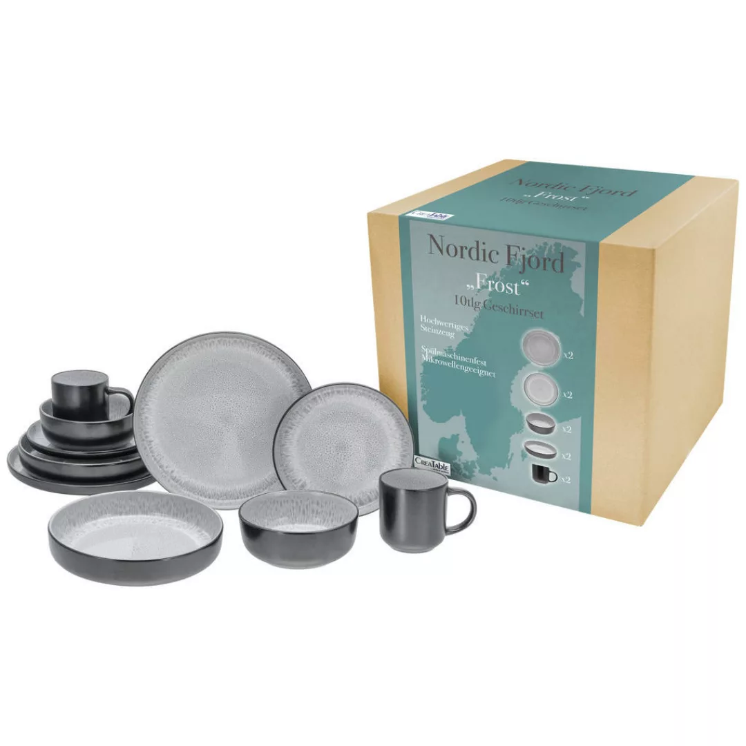 CreaTable Kombiservice »Nordic Fjord«, (Set, 10 tlg.) günstig online kaufen