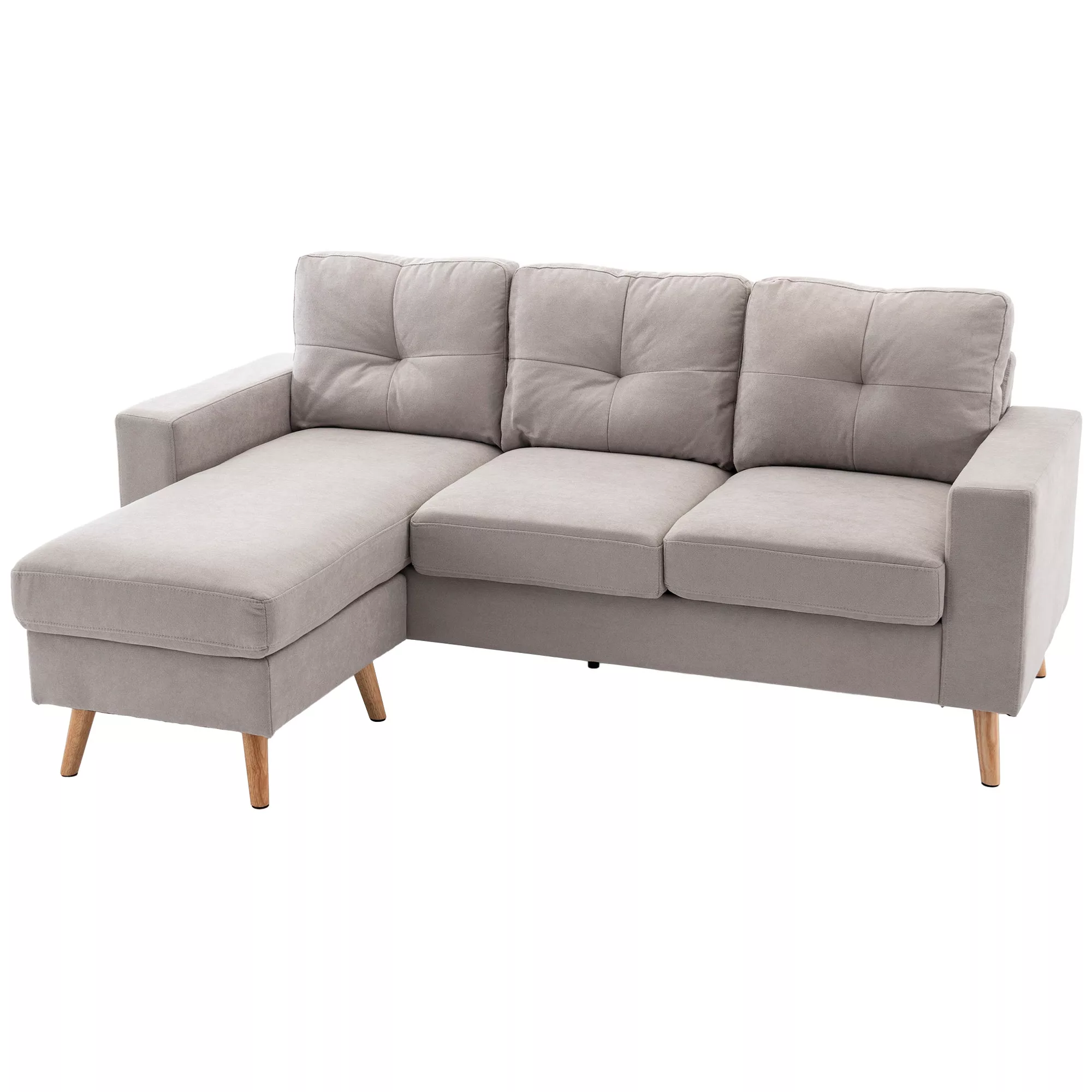 HOMCOM Ecksofa Eckcouch in L-Form, Eckgarnitur, Couchgarnitur mit Chaiselon günstig online kaufen