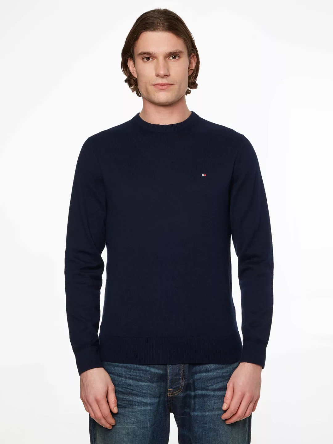 Tommy Hilfiger Rundhalspullover "PIMA ORG CTN CASHMERE CREW NECK" günstig online kaufen