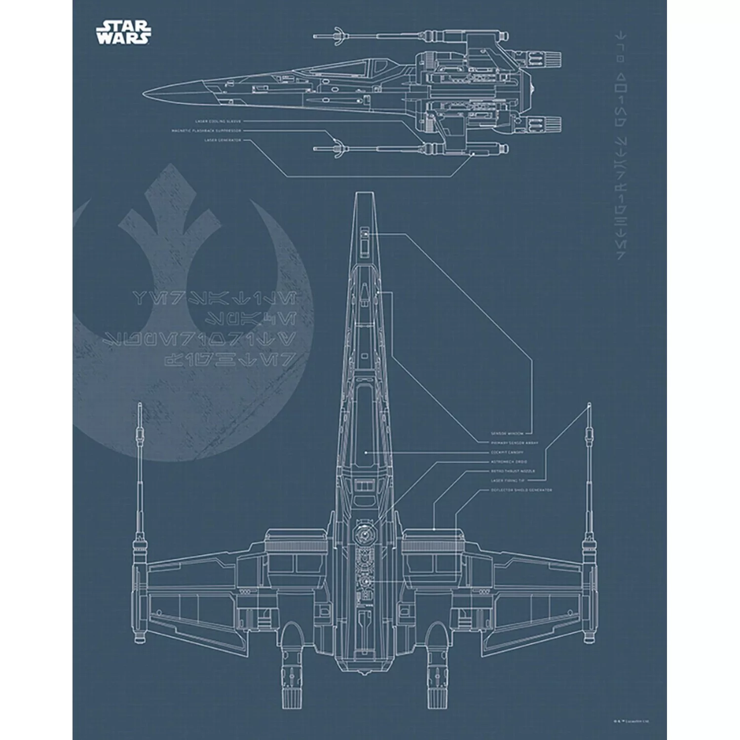 Komar Wandbild Star Wars X-Wing 40 x 50 cm günstig online kaufen