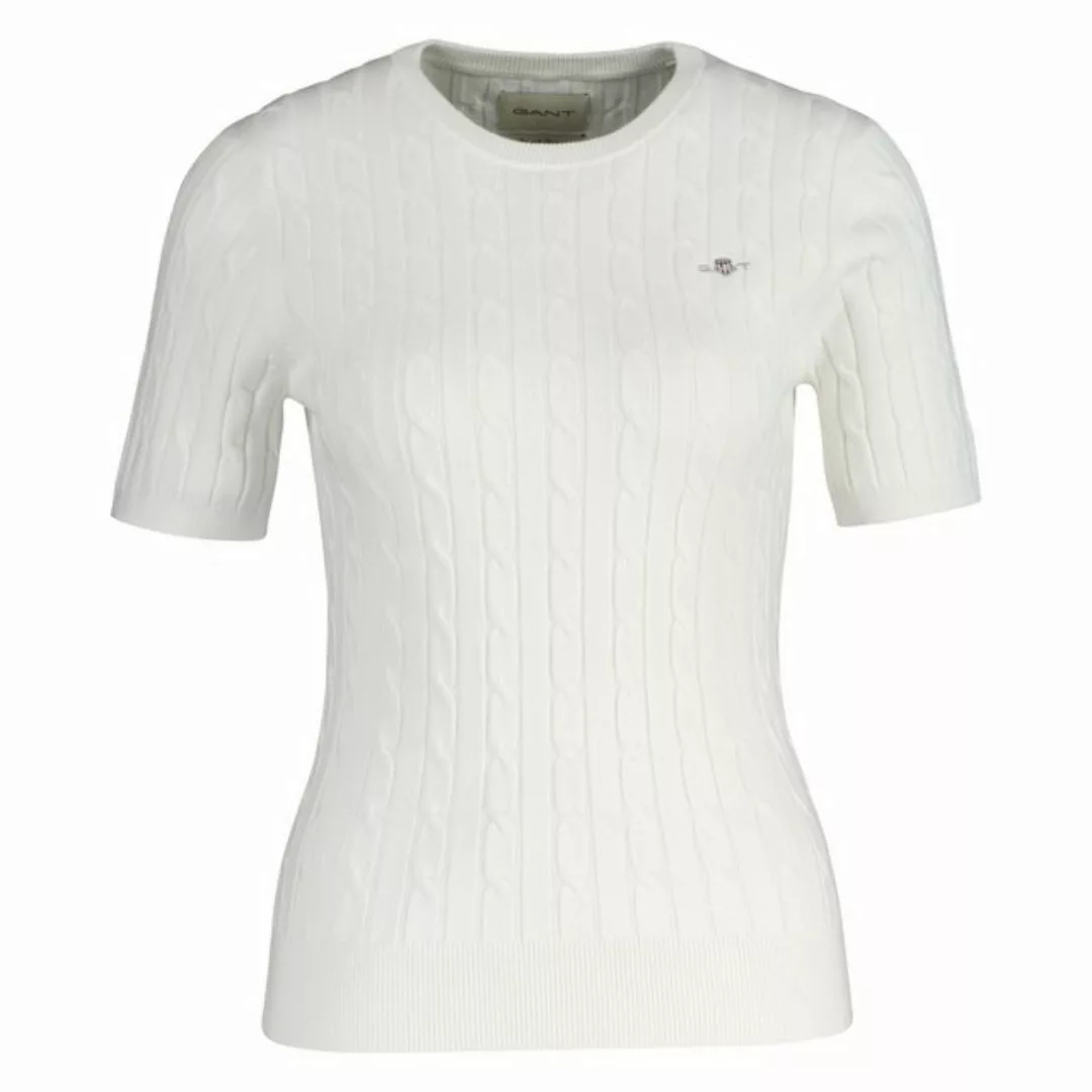 Gant T-Shirt Damen Strick T-Shirt - STRETCH COTTON CABLE (Packung, 1er Pack günstig online kaufen