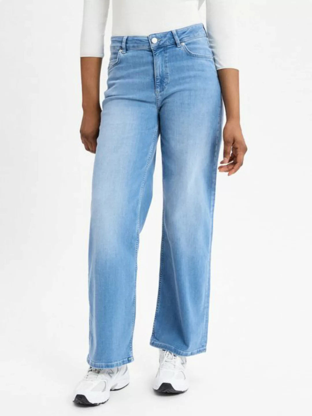 comma casual identity 5-Pocket-Jeans Elastische Jeans mit Wide Leg Waschung günstig online kaufen