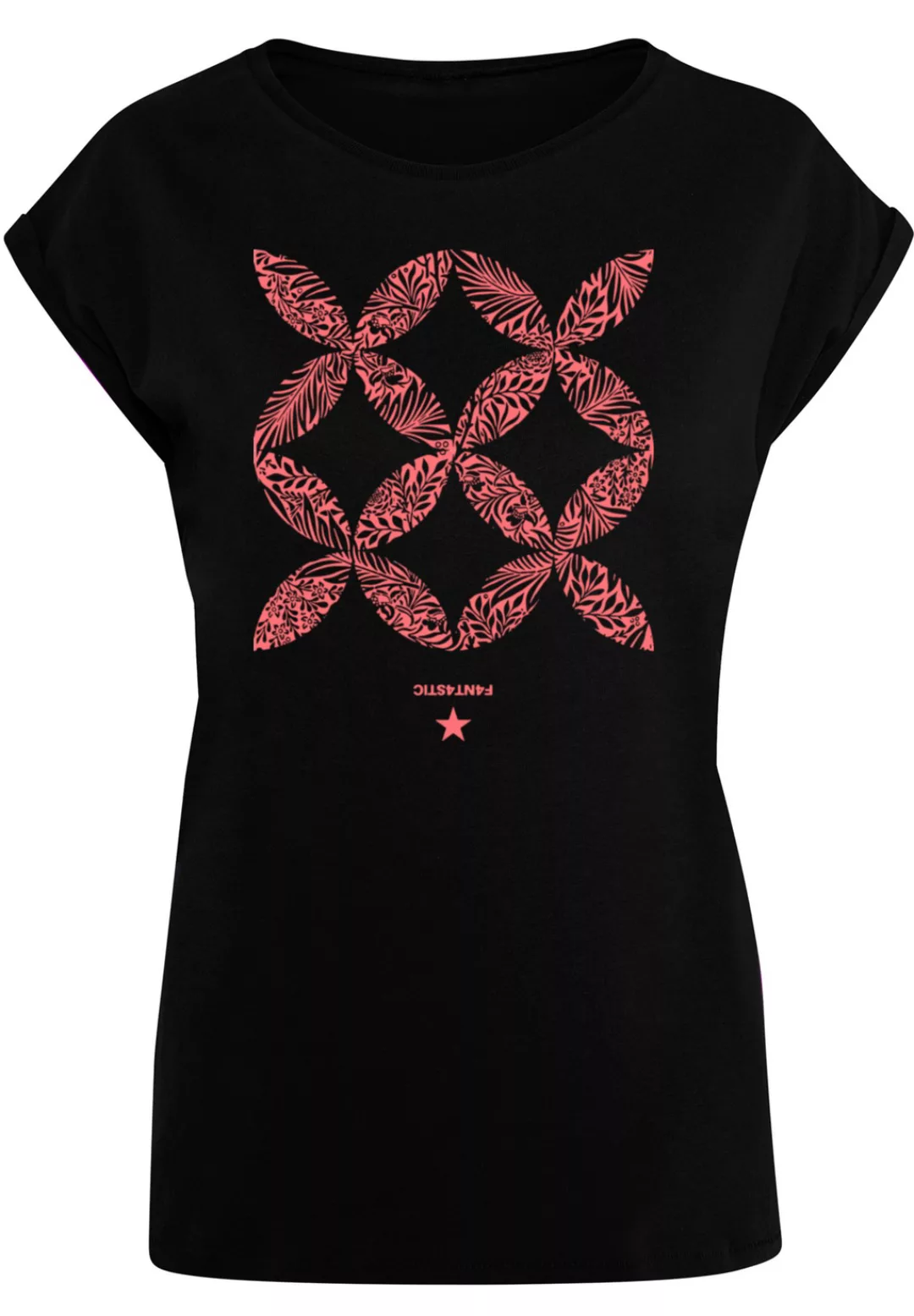 F4NT4STIC T-Shirt "Blumenmuster Coral", Print günstig online kaufen