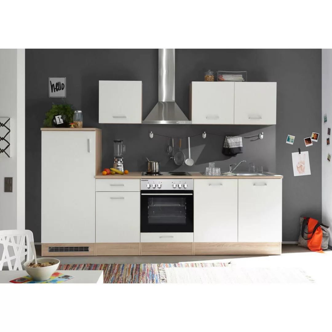 Respekta Küchenblock Economy weiß matt B/H/T: ca. 270x200x60 cm günstig online kaufen