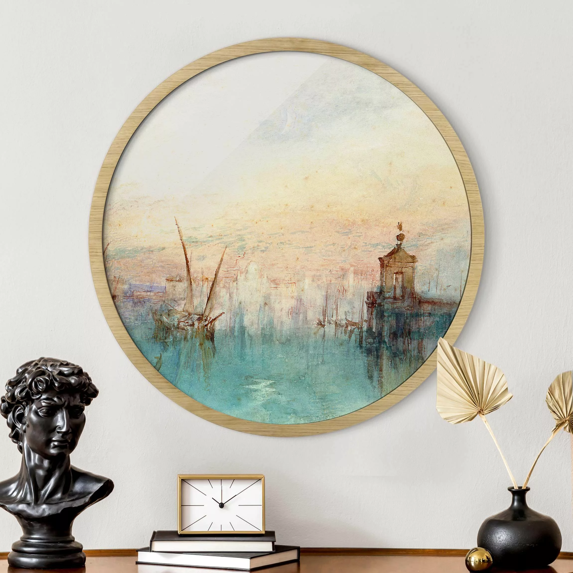 Rundes Gerahmtes Bild William Turner - Venedig mit Mond günstig online kaufen