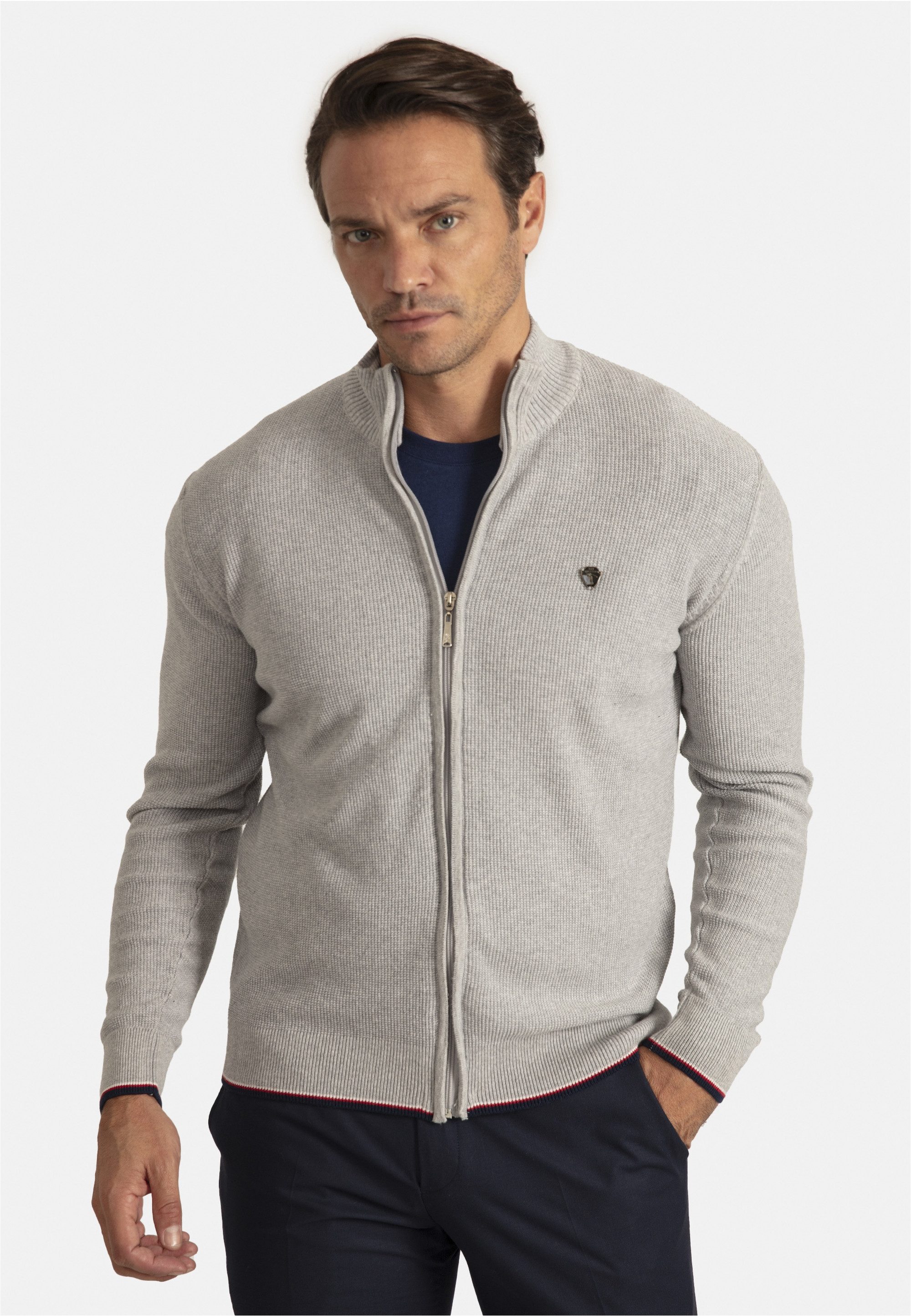 SIR RAYMOND TAILOR Strickjacke "Sydney", mit kleinem Stehkragen günstig online kaufen