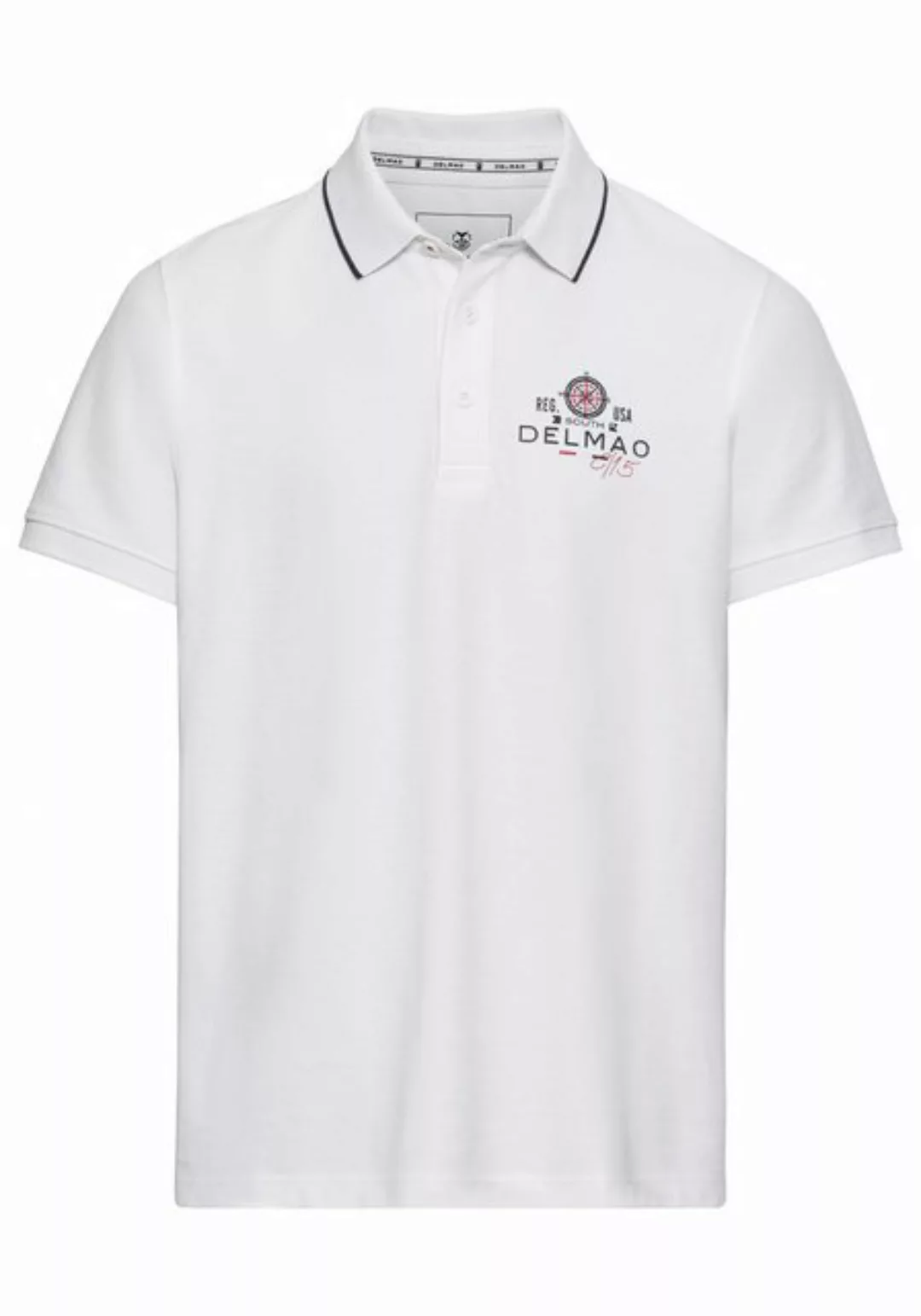 DELMAO Poloshirt mit Brustprint günstig online kaufen