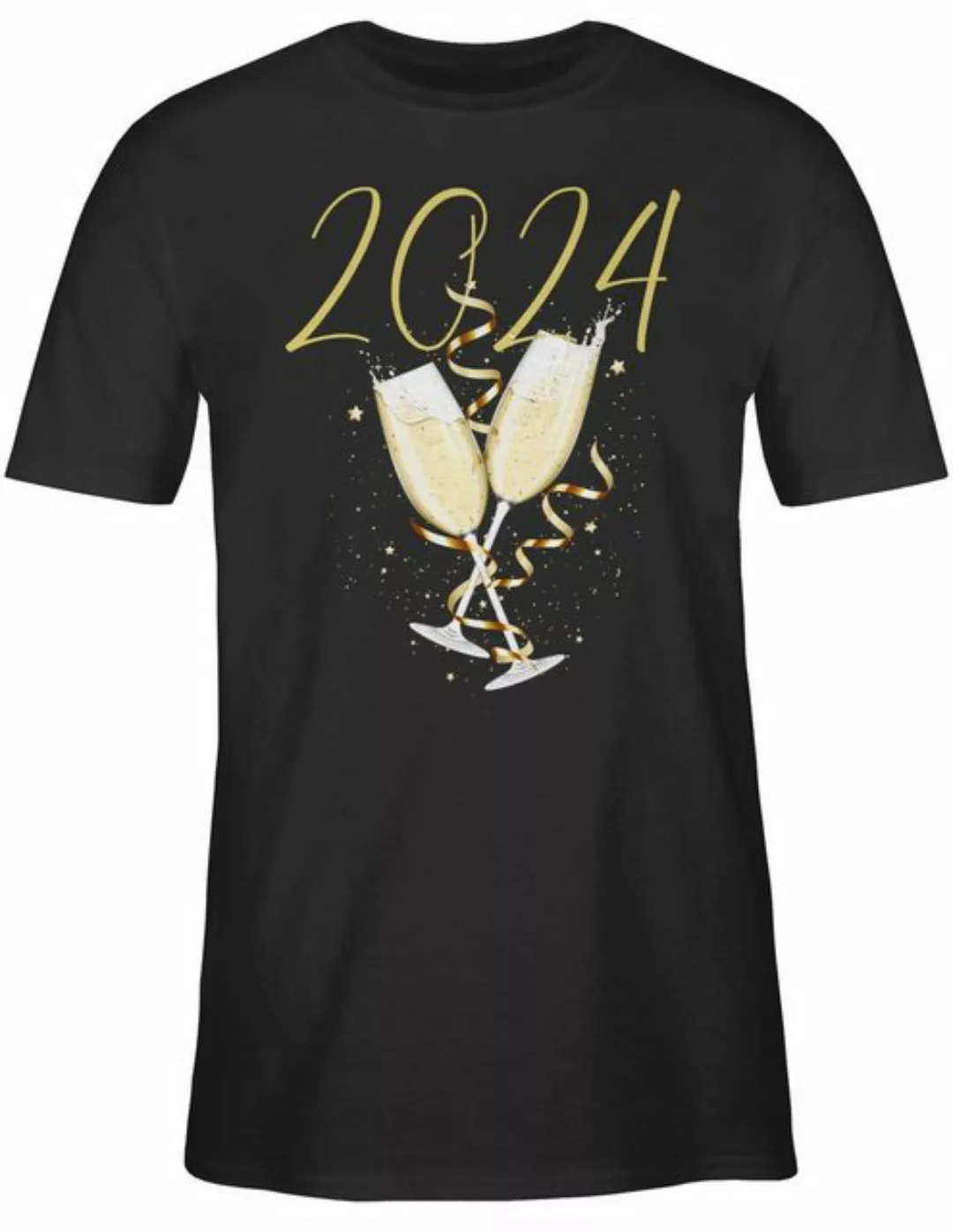 Shirtracer T-Shirt Sektgläser 2024 Silvester Erwachsene günstig online kaufen