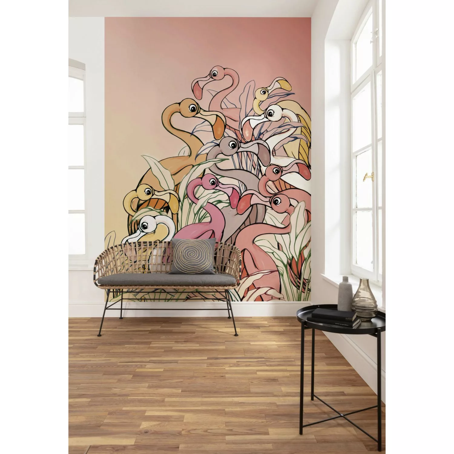 Komar Fototapete Flamingos Rosa 200 x 280 cm 610048 günstig online kaufen