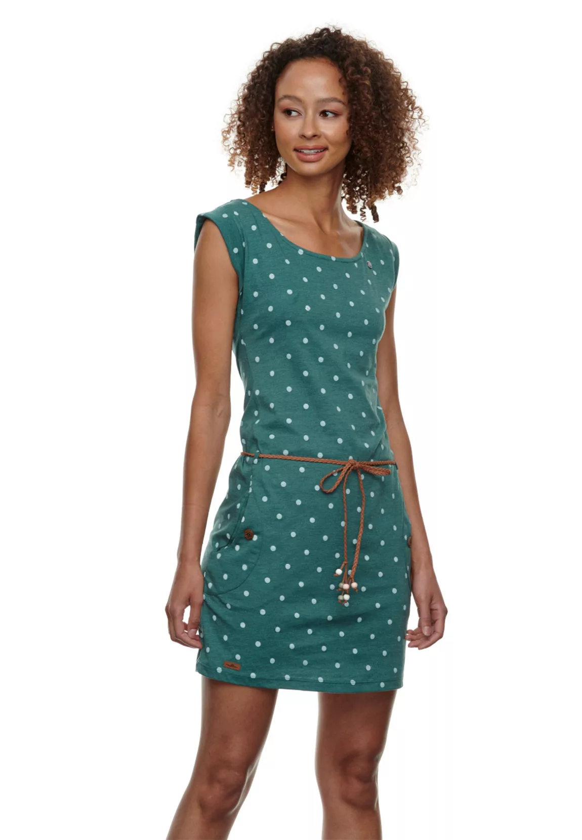 Ragwear Kleid Damen TAG DOTS 2111-20015 Grün 5021 Dark Green günstig online kaufen