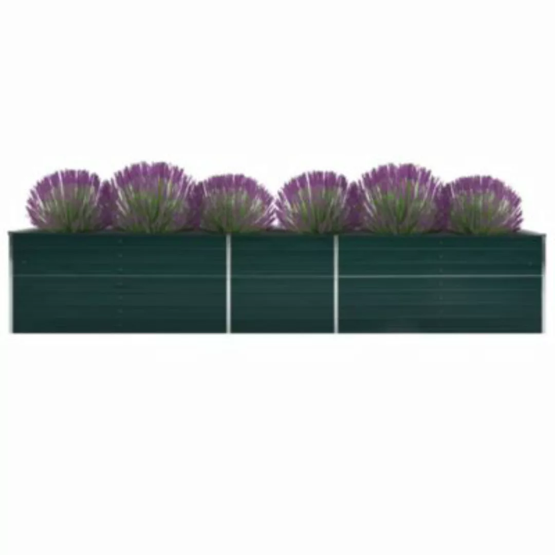 vidaXL Garten-Hochbeet Verzinkter Stahl 400×80×77 cm Grün Garten-Hochbeet b günstig online kaufen