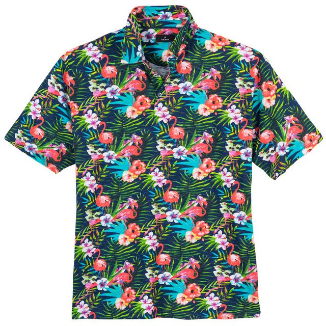 RAGMAN Poloshirt Ragman Poloshirt XXL Alloverprint floral navy-grün günstig online kaufen