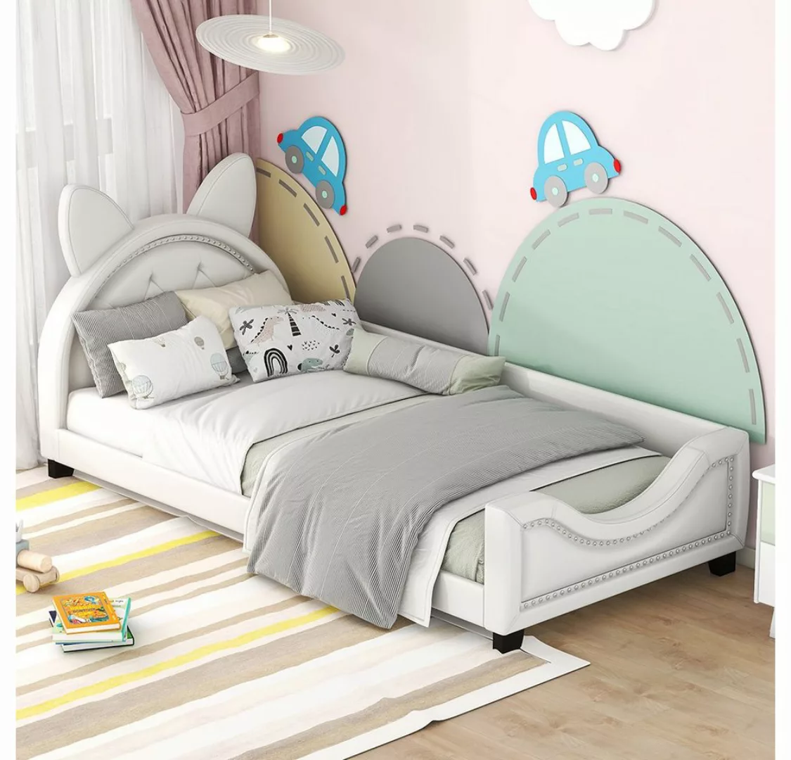 Sweiko Polsterbett, Kinderbett mit Ohrenkopfteil und Lattenrost, 90*200cm günstig online kaufen